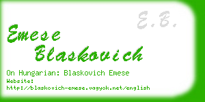 emese blaskovich business card